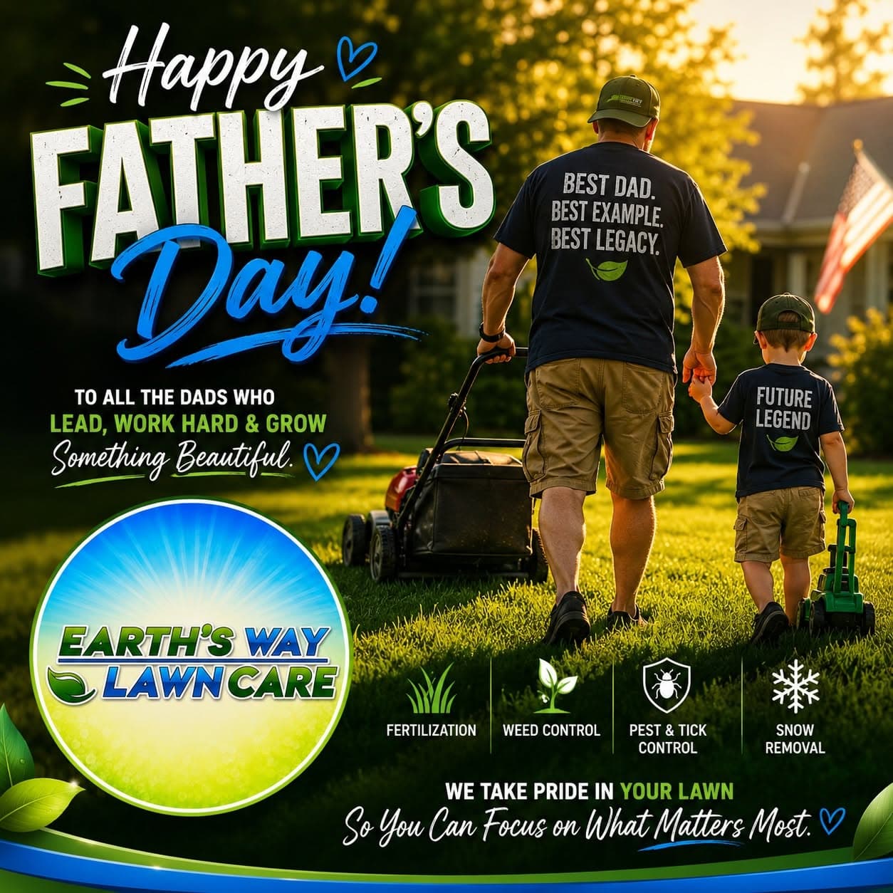 Earth's Way pro mowing — pride in your lawn