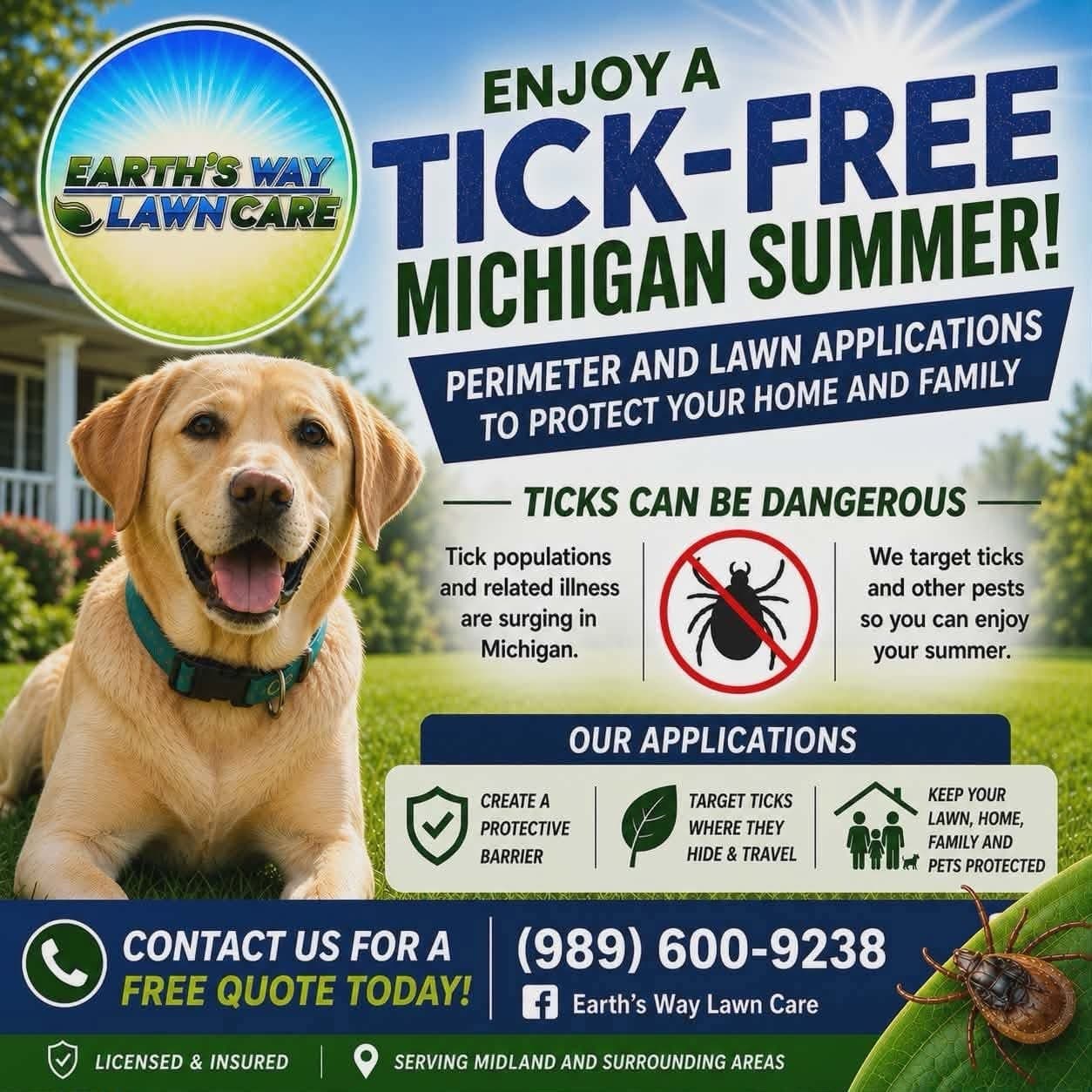 Tick-free Michigan summer pest control